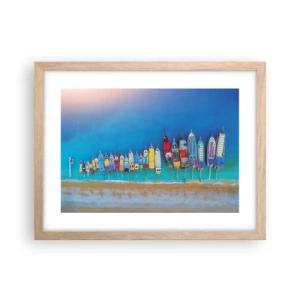 Poster în ramă de stejar deschis - Din perspectiva unei păsări - 40x30 cm