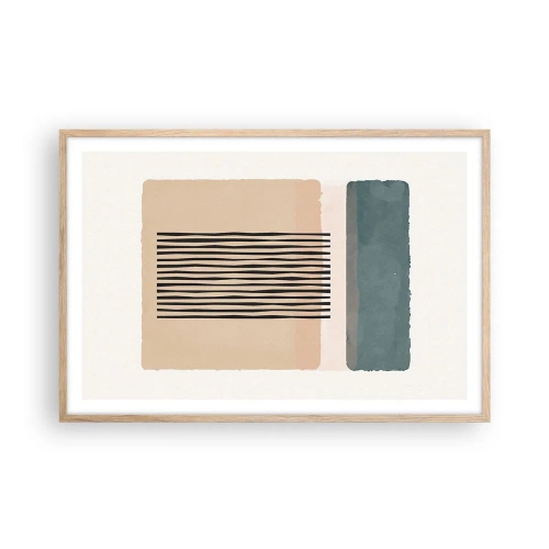 Poster în ramă de stejar deschis - Totul este în regulă - 91x61 cm