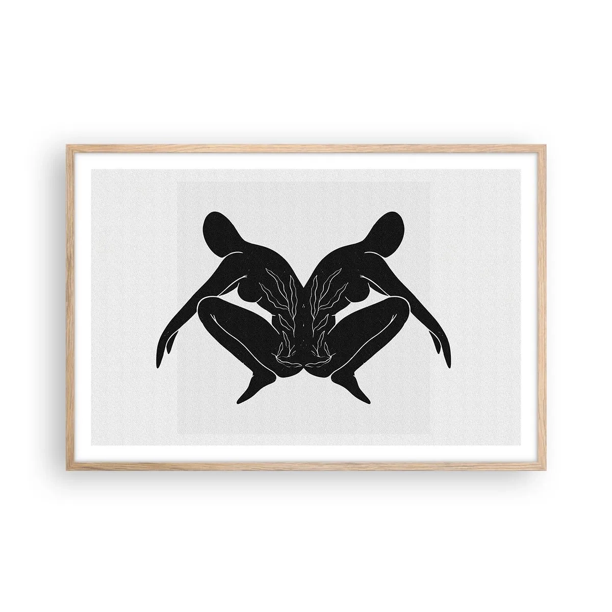 Poster în ramă de stejar deschis - Suflet comun - 91x61 cm