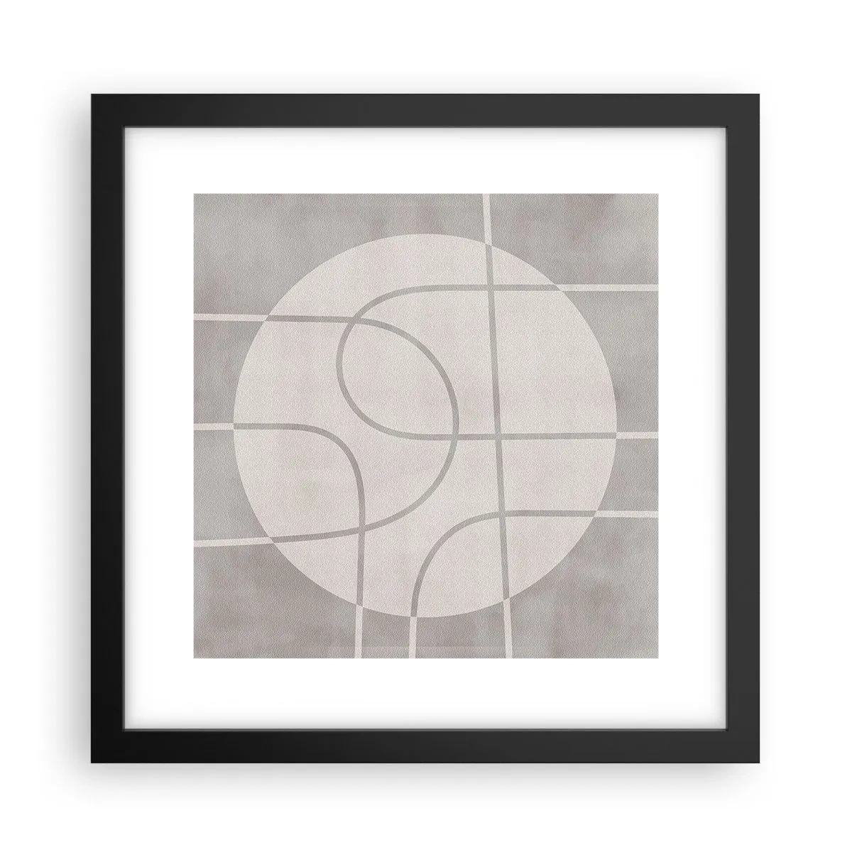 Poster în ramă neagră - Circular și drept înainte - 30x30 cm