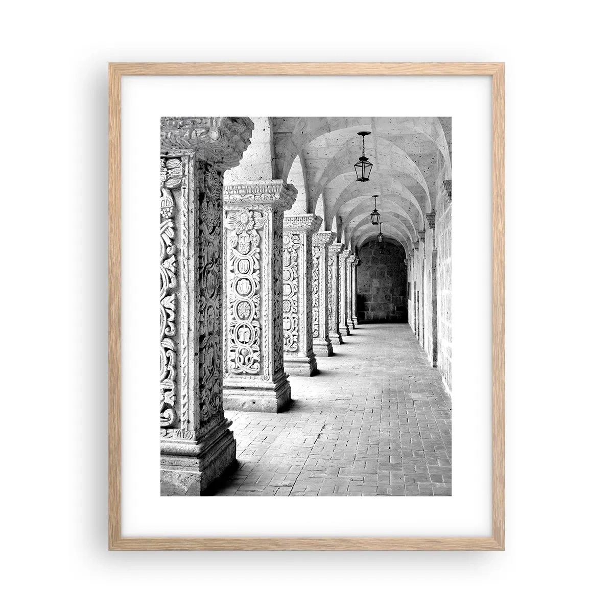 Poster în ramă de stejar deschis - Și încotro…? - 40x50 cm