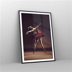 Poster în ramă neagră - Prima balerină - 70x100 cm