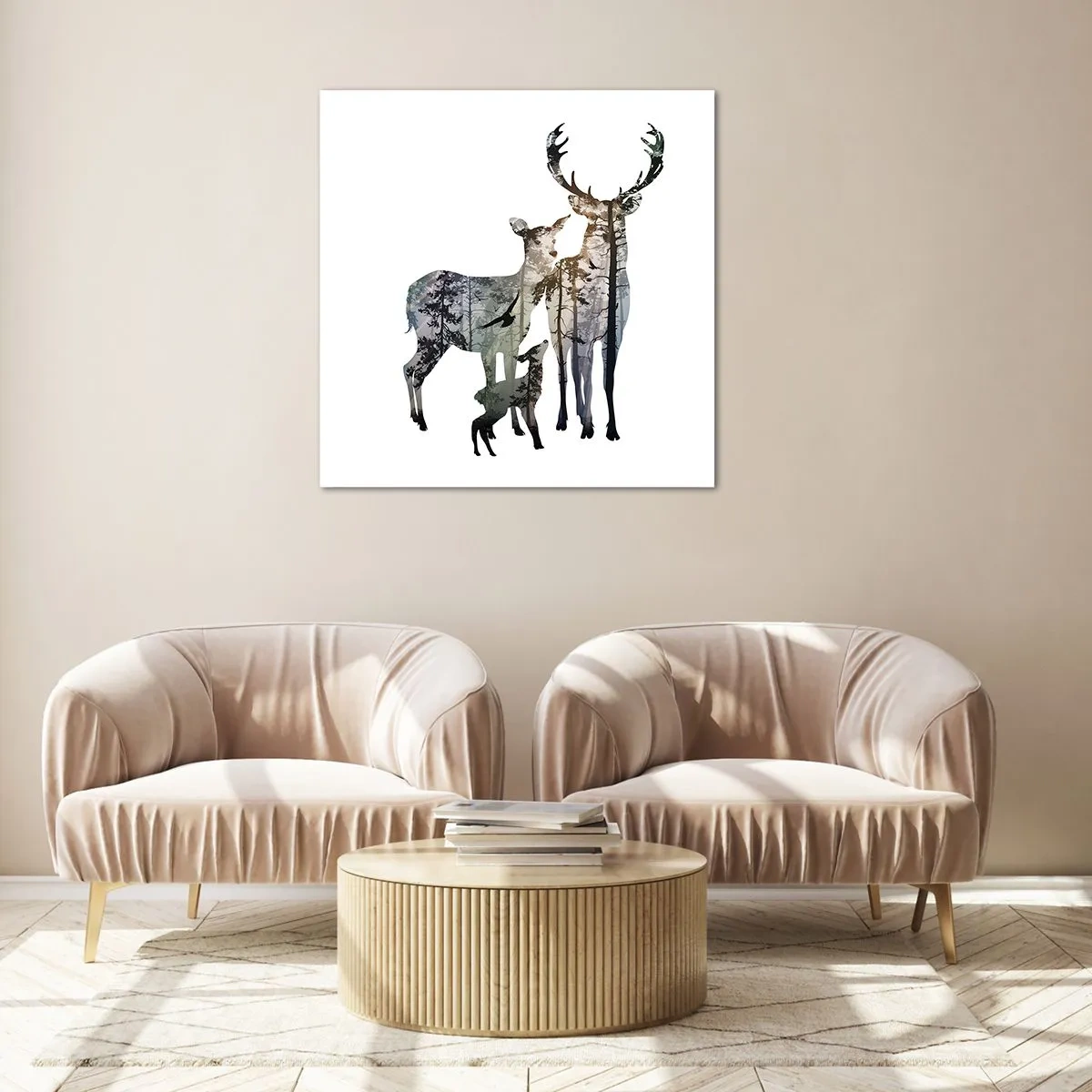 Tablou pe sticlă - Fotografie de familie - 60x60 cm