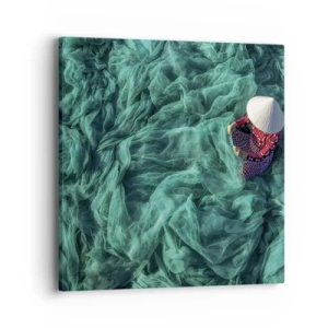 Tablou pe pânză - Într-o mare de rețea - 40x40 cm