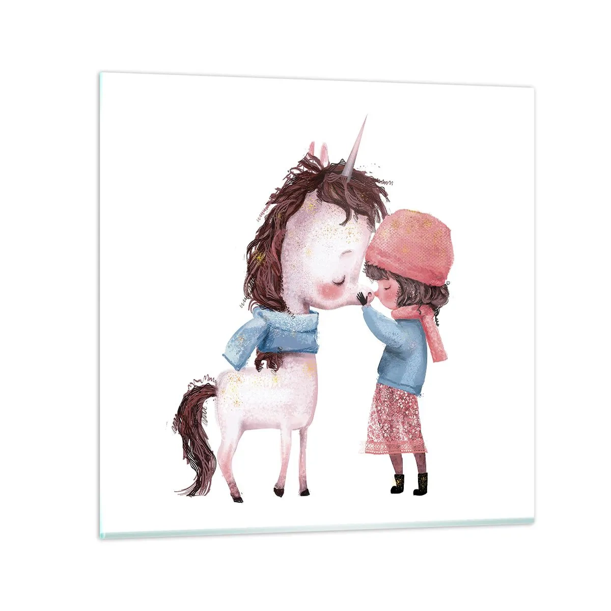 Tablou pe sticlă - O poveste de iarnă - 30x30 cm