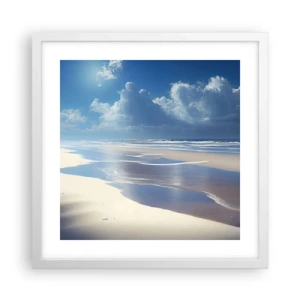 Poster în ramă albă - Vacanță în paradis - 40x40 cm