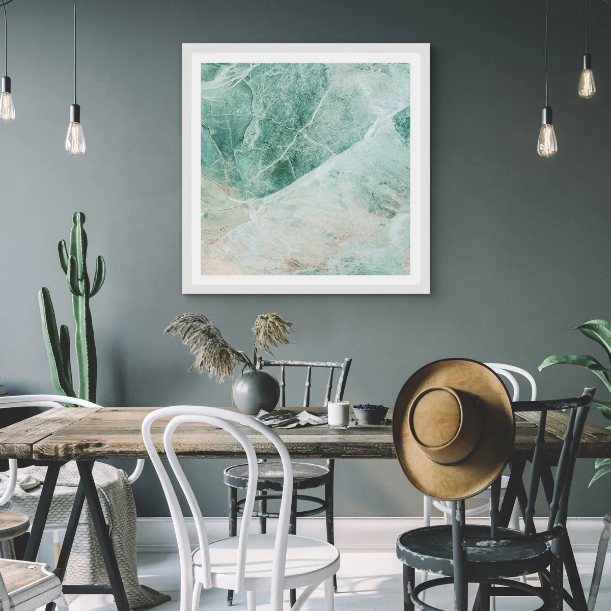 Poster în ramă albă - Răcoarea nobilă a pietrei - 30x30 cm