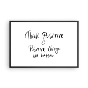 Poster în ramă neagră - Cum să trăim bine? - 91x61 cm