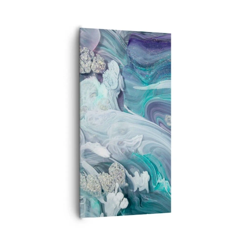 Tablou pe pânză - Râuri de albastru - 65x120 cm