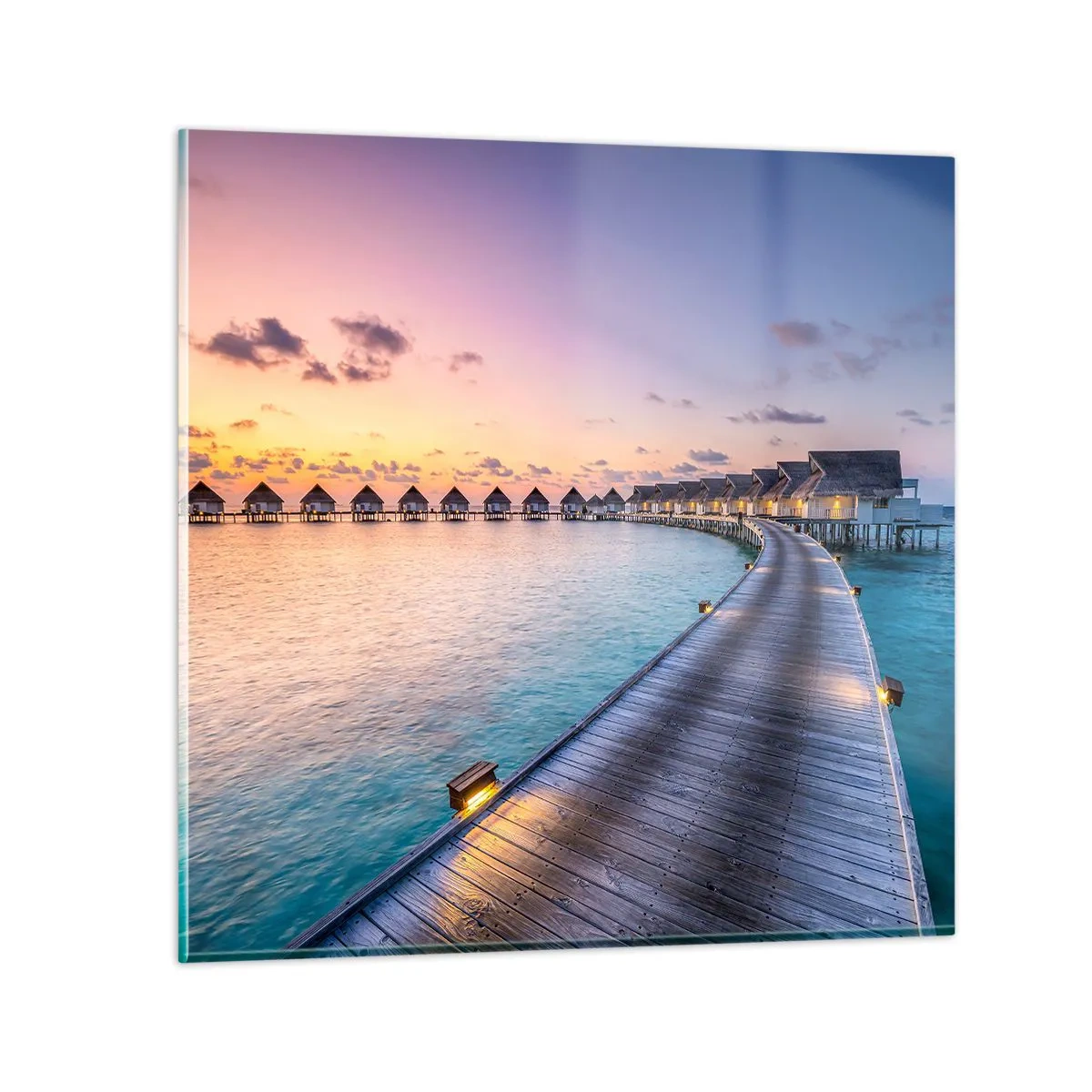 Tablou pe sticlă - Vacanță - înapoi la sursă - 50x50 cm