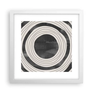 Poster în ramă albă - Direct la subiect - 30x30 cm