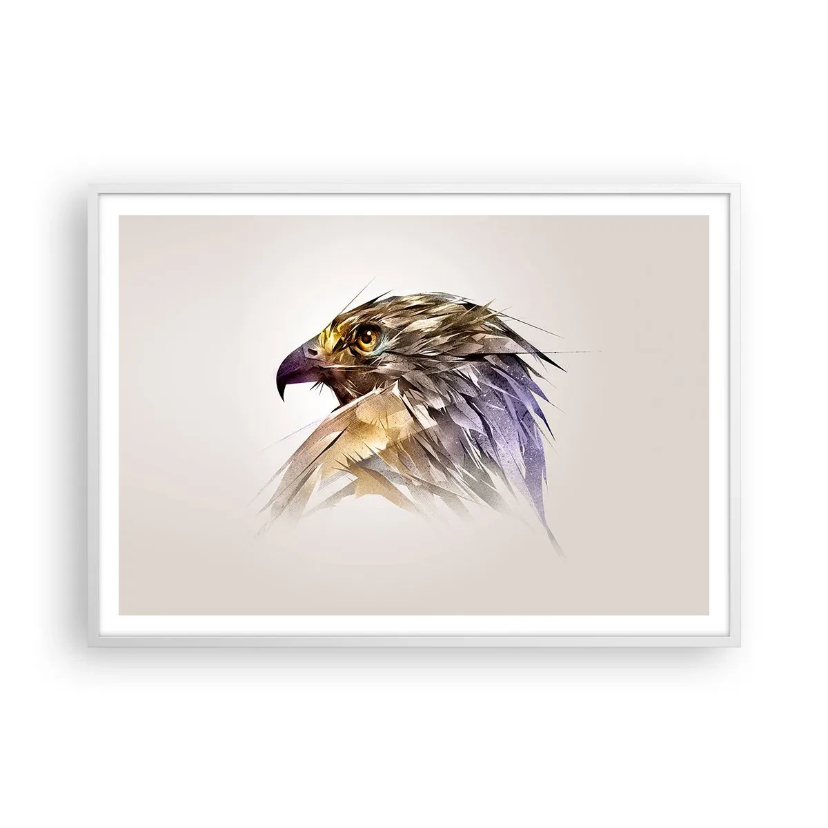 Poster în ramă albă - Portretul unui războinic - 100x70 cm