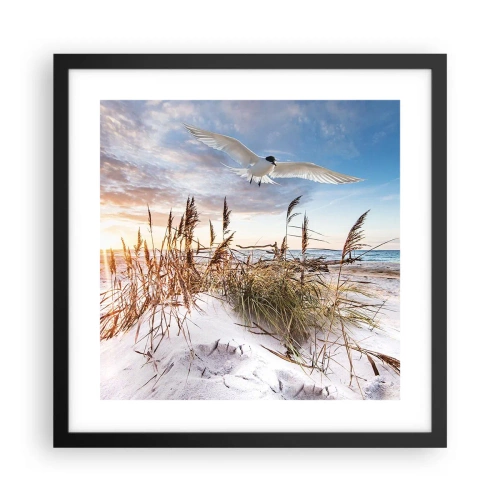 Poster în ramă neagră - Vânt dinspre mare - 40x40 cm