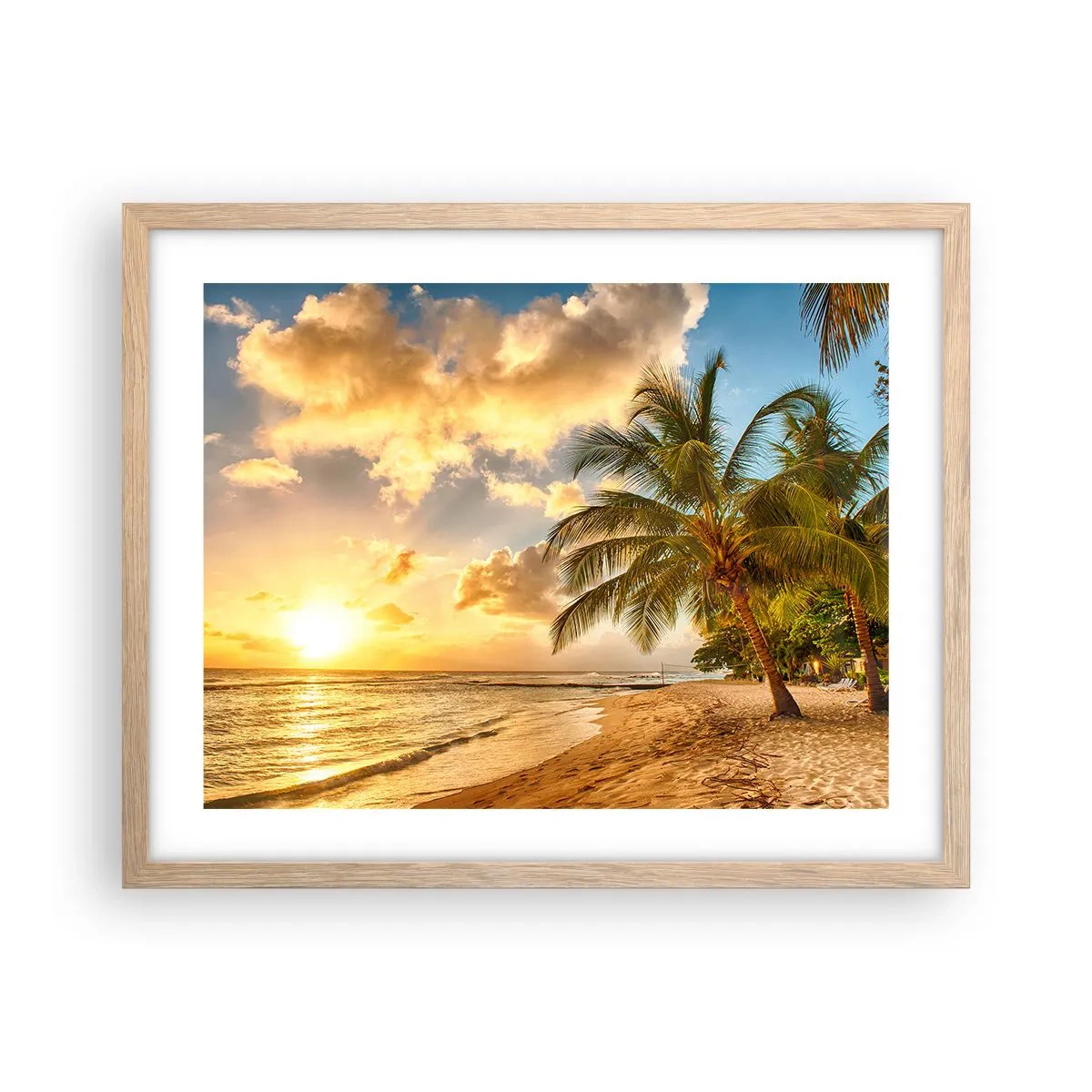 Poster în ramă de stejar deschis - Vară eternă, întotdeauna o vacanță - 50x40 cm