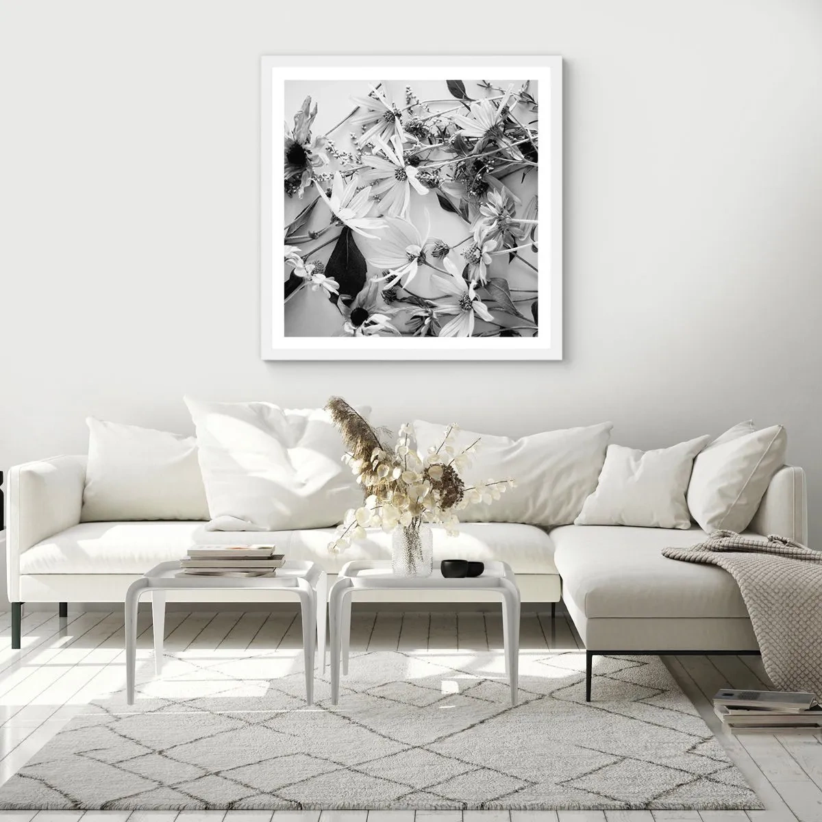 Poster în ramă albă - Un altfel de buchet - 60x60 cm