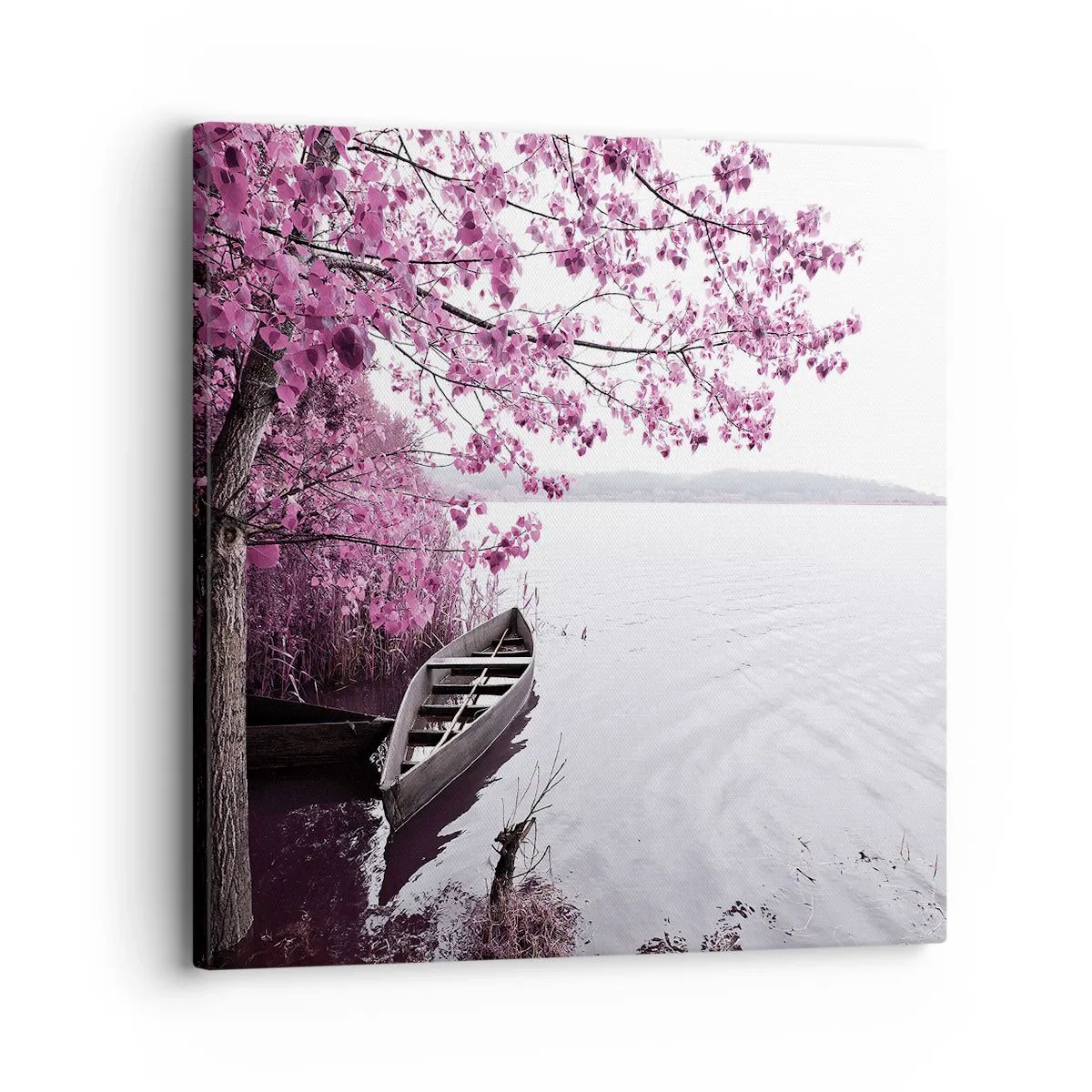 Tablou pe pânză - În tăcerea roz - 30x30 cm