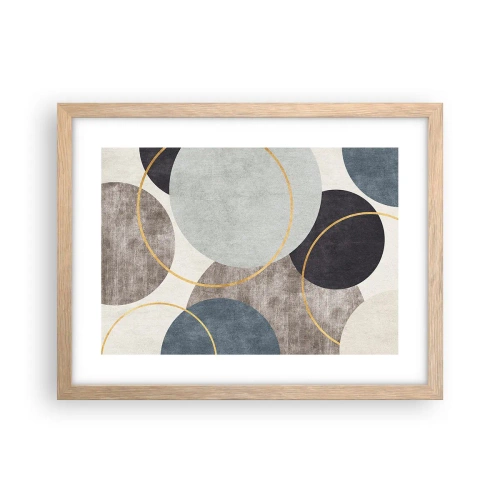 Poster în ramă de stejar deschis - Roată cu roată - 40x30 cm