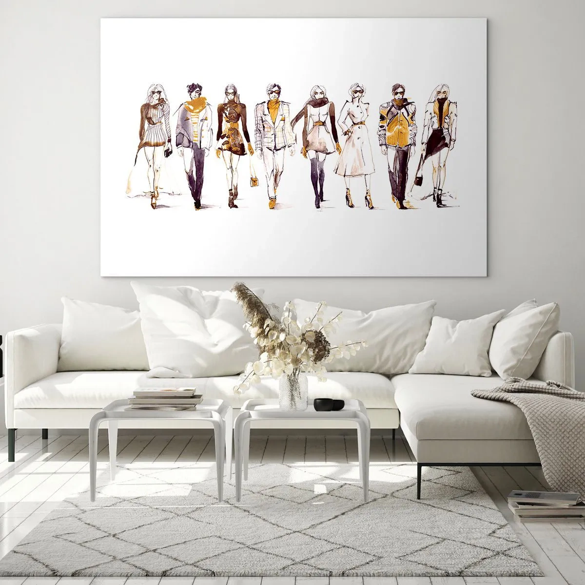 Tablou pe sticlă - Chic discret, eleganță casuală - 100x70 cm