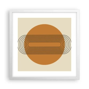 Poster în ramă albă - Planul perfect - 40x40 cm