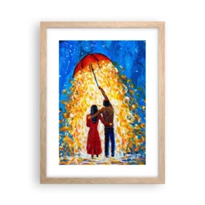 Poster în ramă de stejar deschis - Magia unei seri ploioase? - 30x40 cm