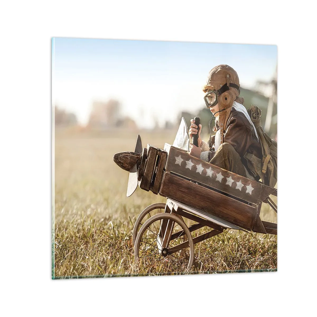 Tablou pe sticlă - Porniți spre vis - 70x70 cm