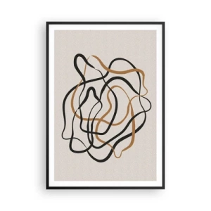 Poster în ramă neagră - Totul s-a încurcat - 70x100 cm