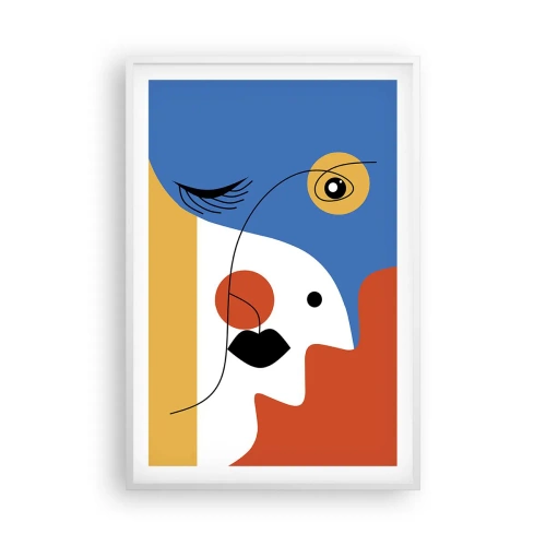 Poster în ramă albă - Portret deconstruit - 61x91 cm