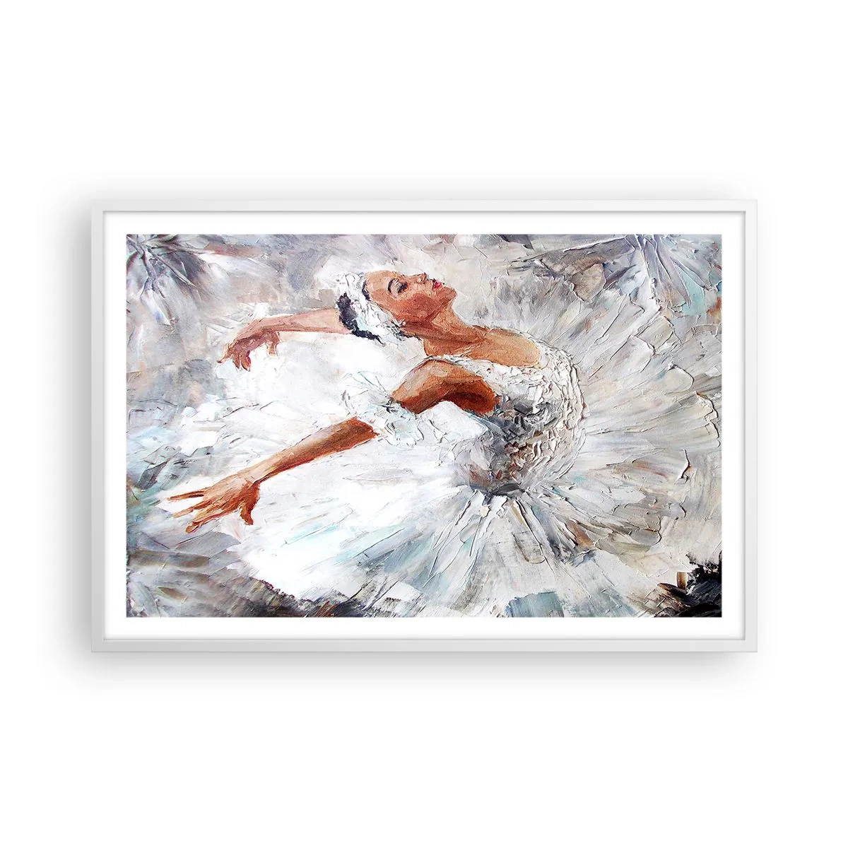 Poster în ramă albă - Moale și ușoară ca tulul - 91x61 cm