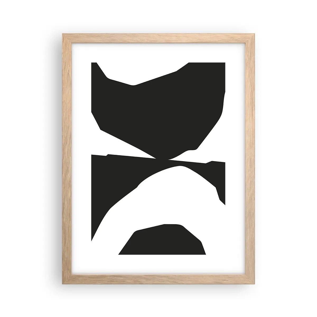 Poster în ramă de stejar deschis - Pozitiv -negativ - 30x40 cm