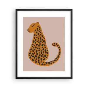 Poster în ramă neagră - Modelul leopard este tot timpul la modă - 40x50 cm