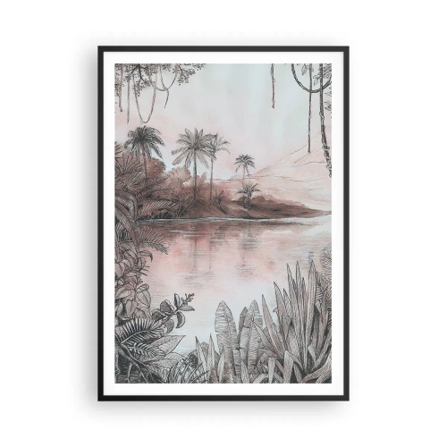 Poster în ramă neagră - Jurnalul unui explorator din secolul al XIX-lea - 70x100 cm