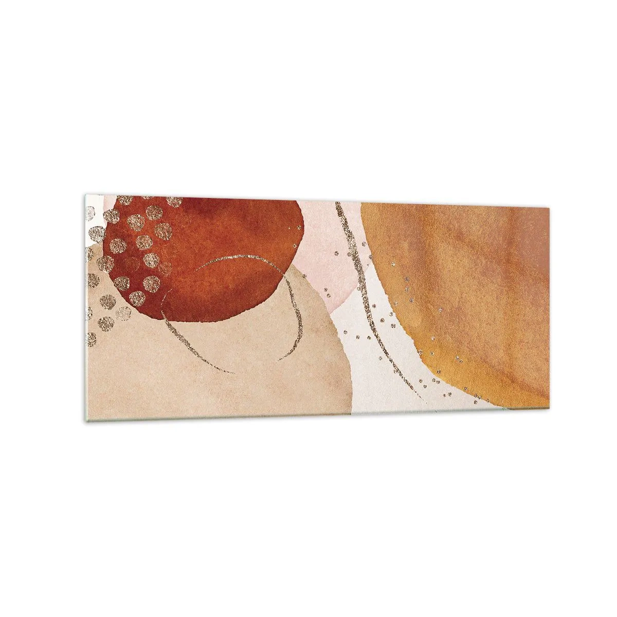 Tablou pe sticlă - Rotunjime și mișcare - 120x50 cm