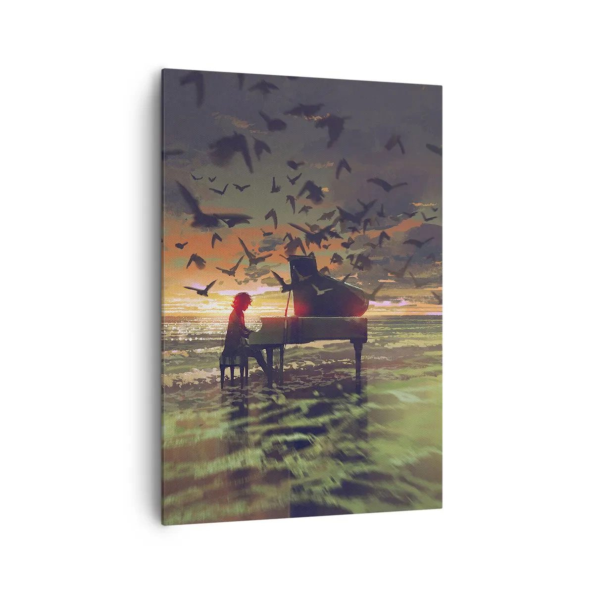 Tablou pe pânză - Concert pentru pian și valuri - 70x100 cm