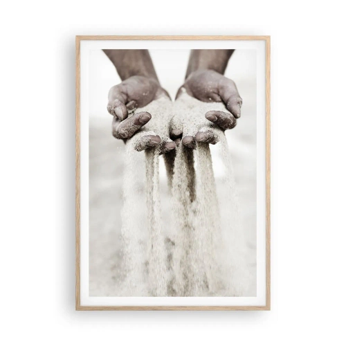 Poster în ramă de stejar deschis - Cu aceste mâini... - 70x100 cm