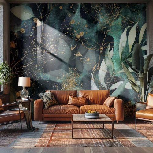 Tapet Premium Canvas - Grădina fermecată - Plante, Frunze, Botanică - 400x280 cm
