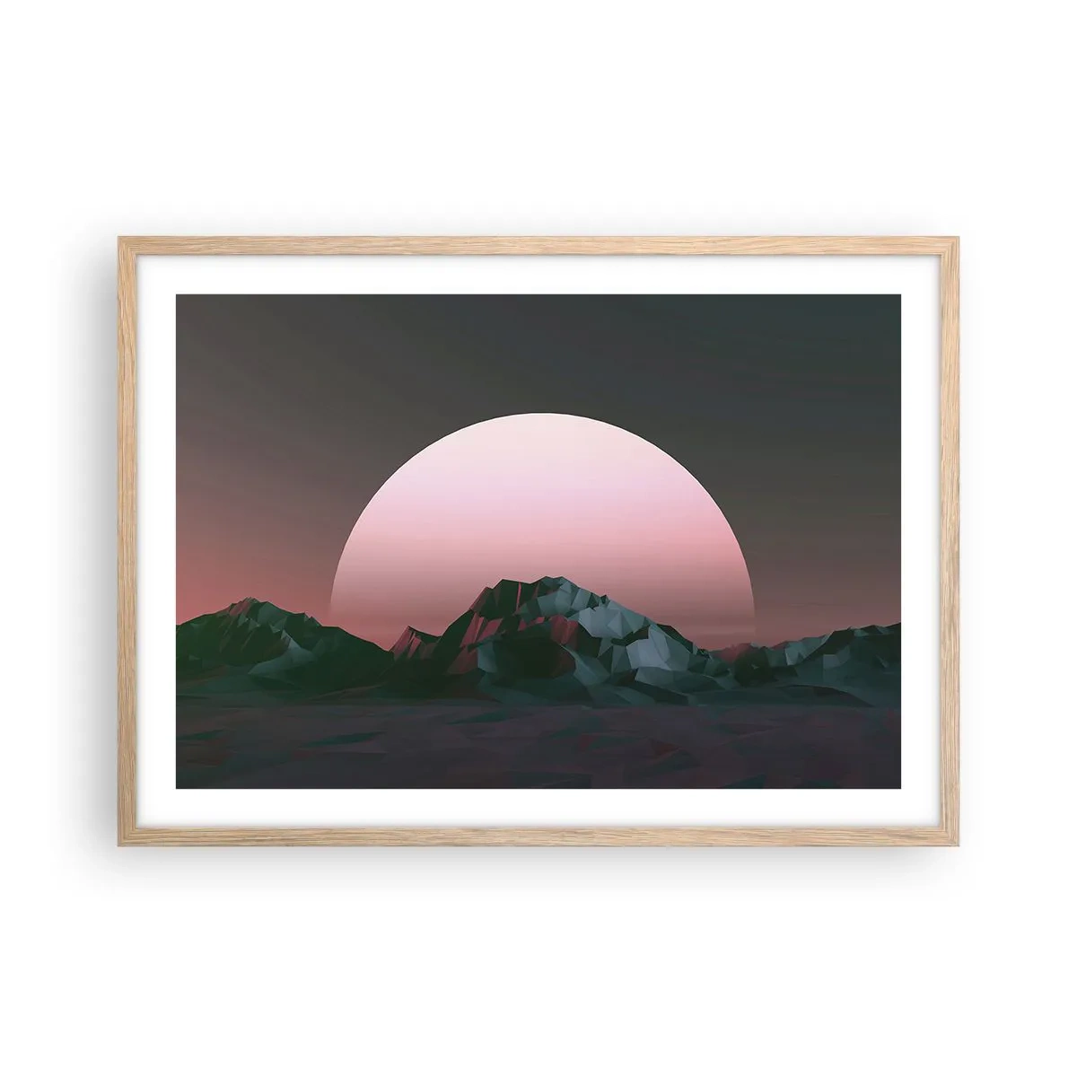 Poster în ramă de stejar deschis - Într-o galaxie învecinată - 70x50 cm