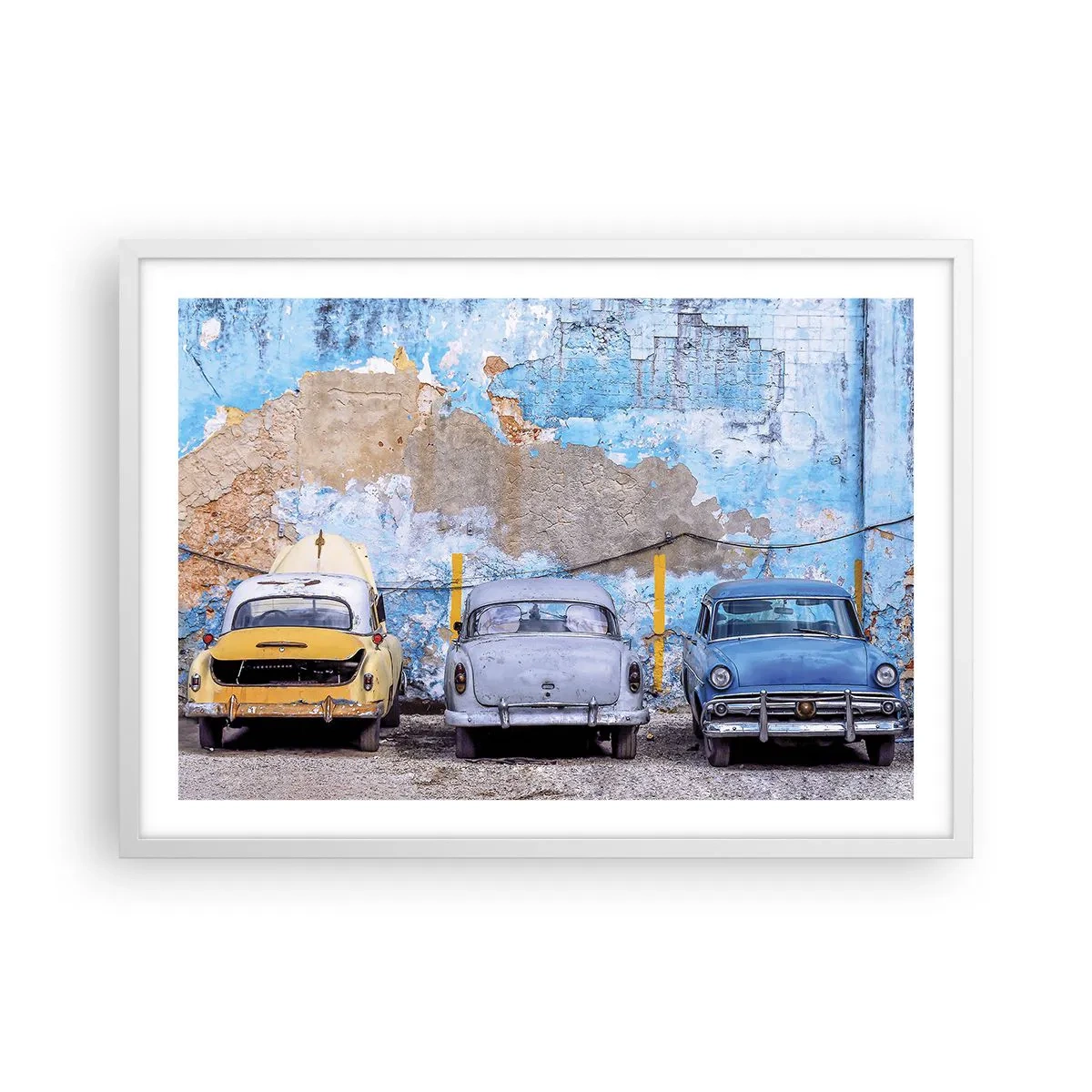 Poster în ramă albă - Întâlnirea veteranilor - 70x50 cm