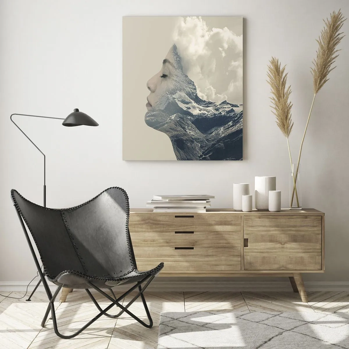 Tablou pe sticlă - Frumusețea elementelor - 70x100 cm