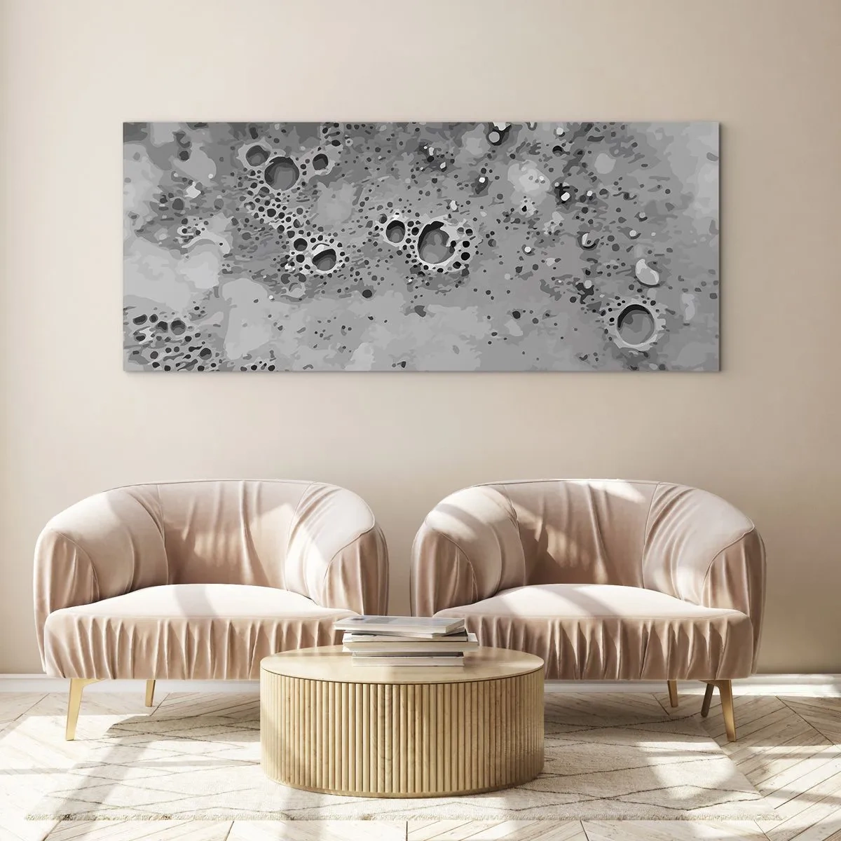 Tablou pe sticlă - Ca un peisaj lunar - 120x50 cm