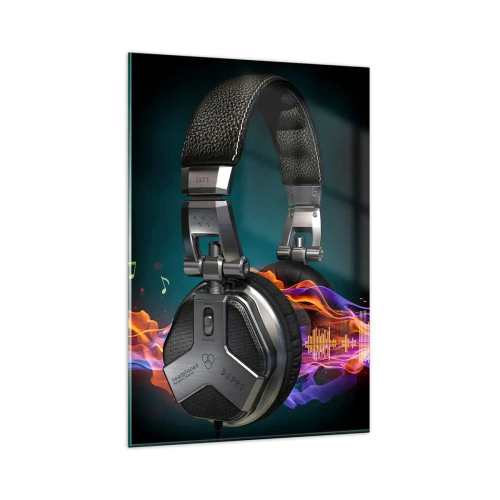 Tablou pe sticlă - În focul muzicii - 80x120 cm