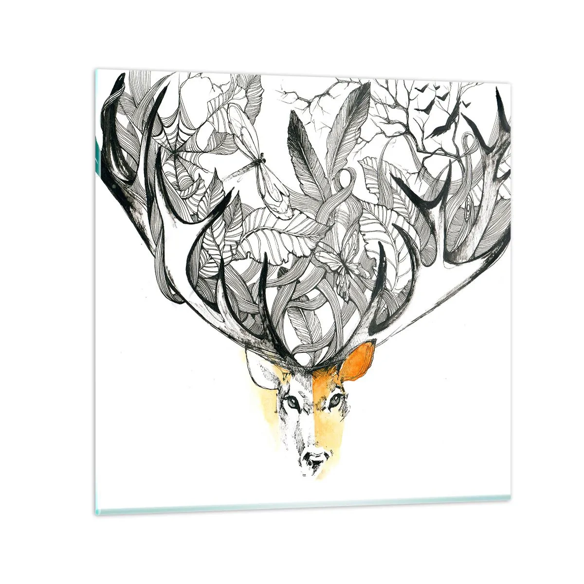 Tablou pe sticlă - Coarne de abundență - 40x40 cm