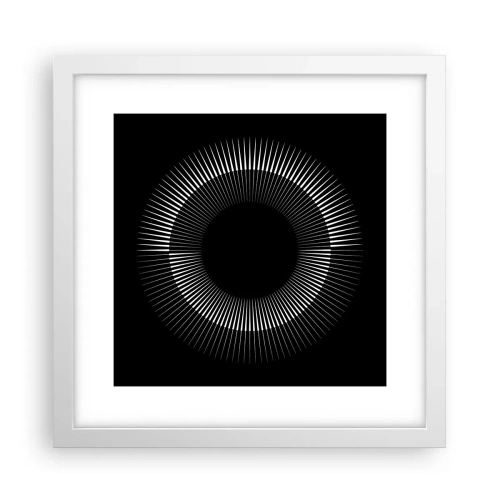 Poster în ramă albă - Soarele Negru - 30x30 cm