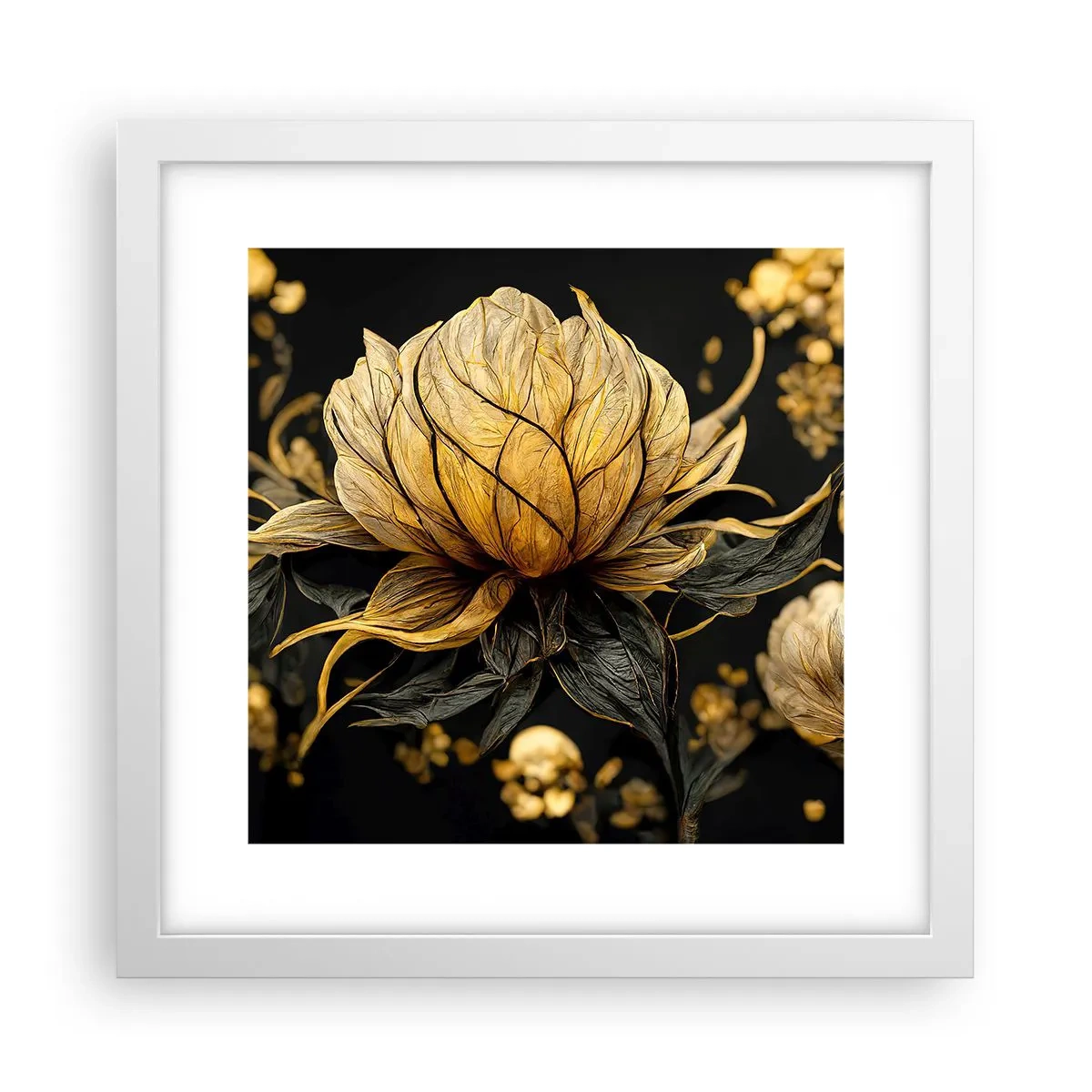 Poster în ramă albă - Fragilitate subtilă - 30x30 cm