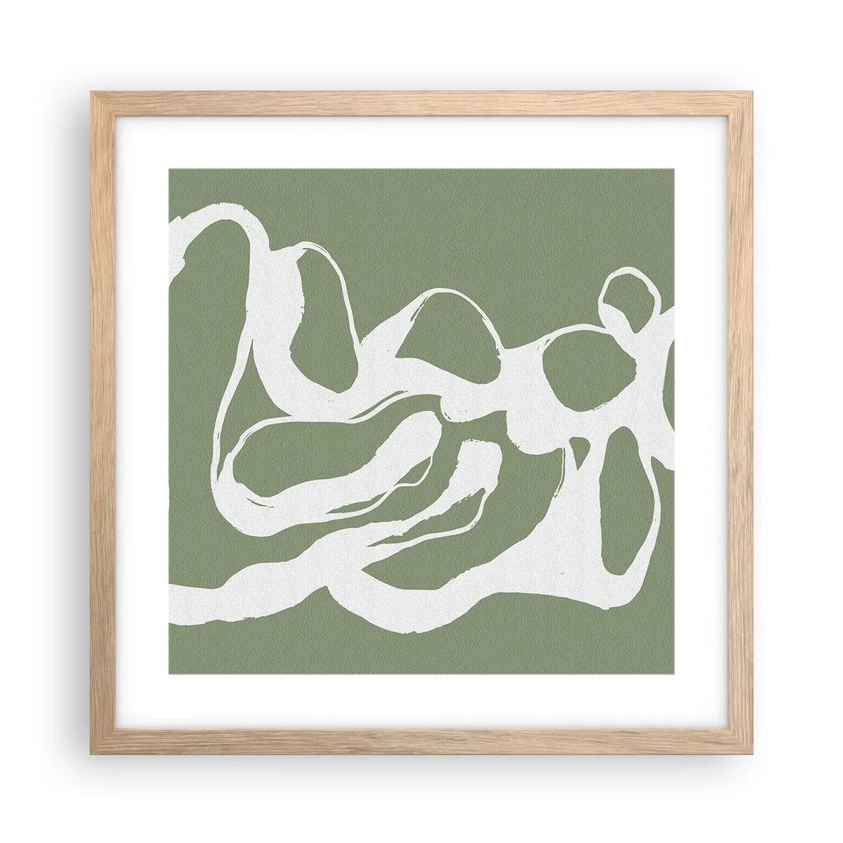 Poster în ramă de stejar deschis - Chemarea spațiului - 40x40 cm