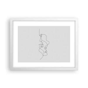 Poster în ramă albă - Dorință vorace - 40x30 cm