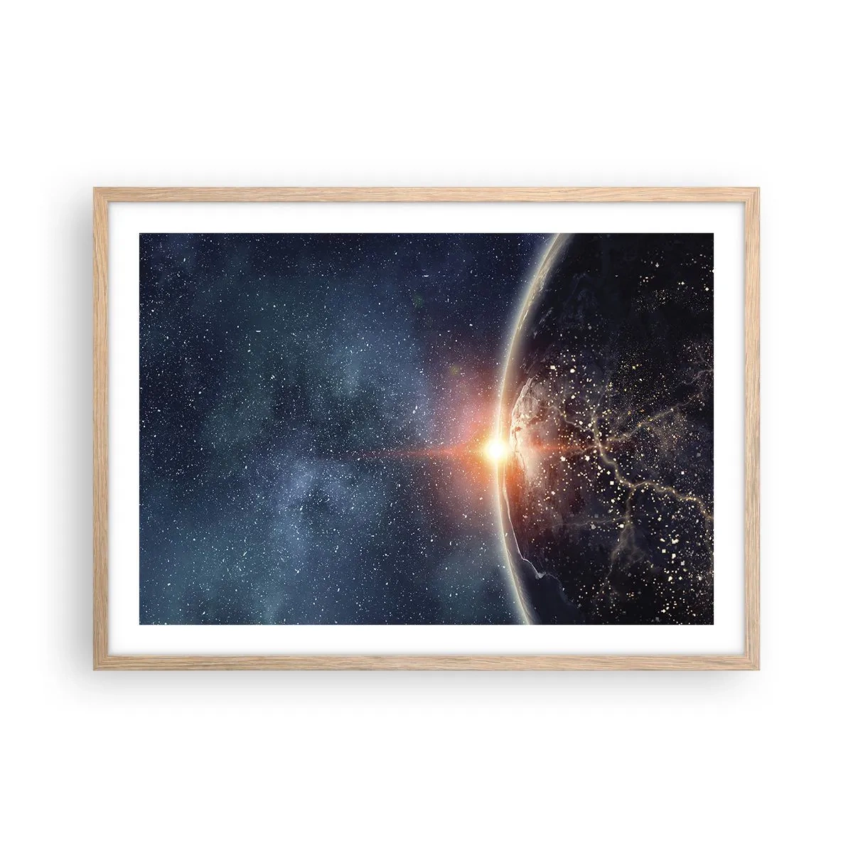 Poster în ramă de stejar deschis - Într-o nouă perspectivă - 70x50 cm