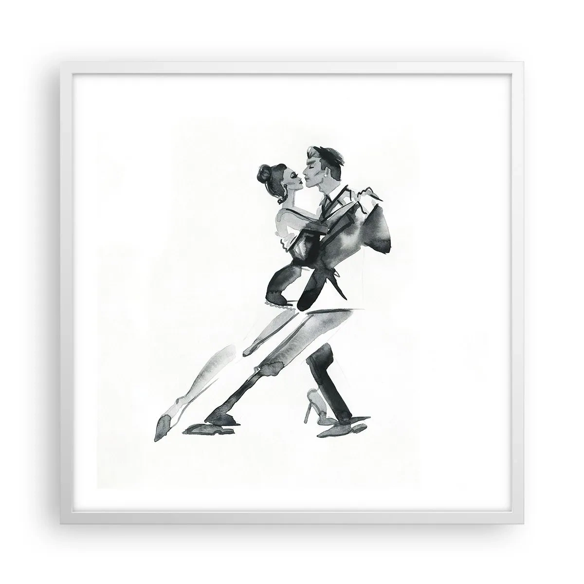 Poster în ramă albă - Într-un ritm - 60x60 cm