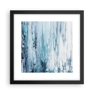 Poster în ramă neagră - Țurțuri de albastru - 30x30 cm