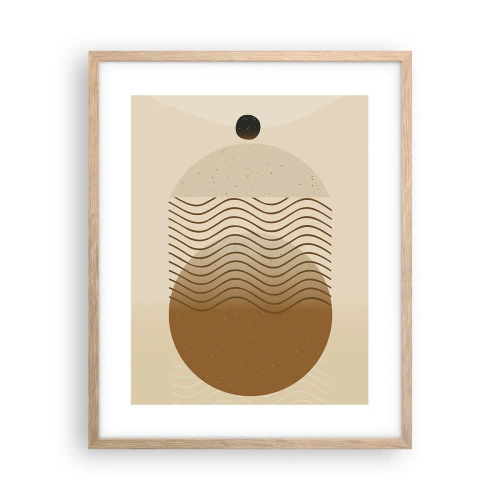 Poster în ramă de stejar deschis - Despre originea figurilor geometrice - 40x50 cm