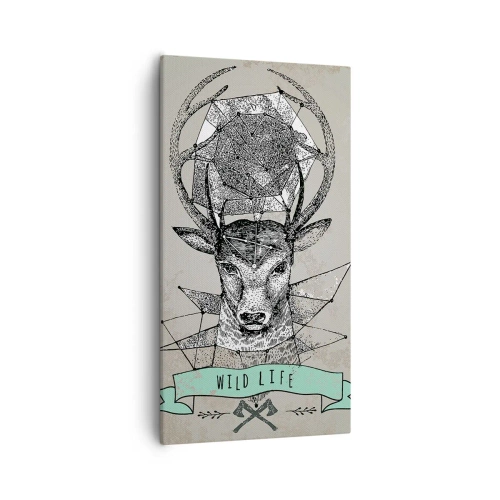 Tablou pe pânză - Viziunea Sfântului Hubertus - 55x100 cm